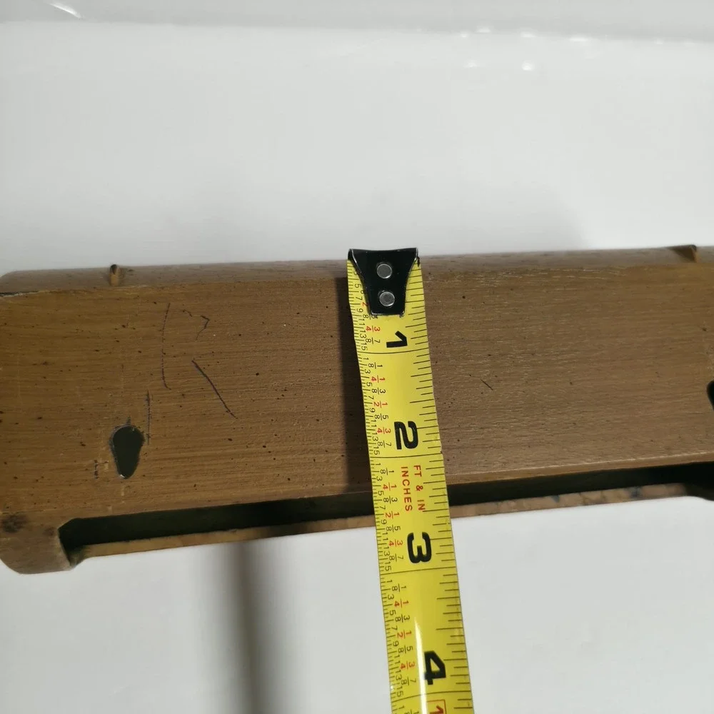 Vintage 1985 HOMCO Rolling Pin Wall Pocket Planter Kitchen Decor Faux Wood